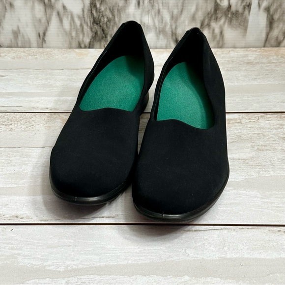 Ecco Felicia Stretch Slip On Loafer Wedge Shoe Women’s Sz 39 8 - 8 1/2 Black - Picture 10 of 10